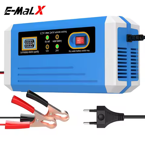 Battery Charger 10-Amp 12V&24V Fully Automatic Smart Car Battery Charger with Battery Maintainer, Tr