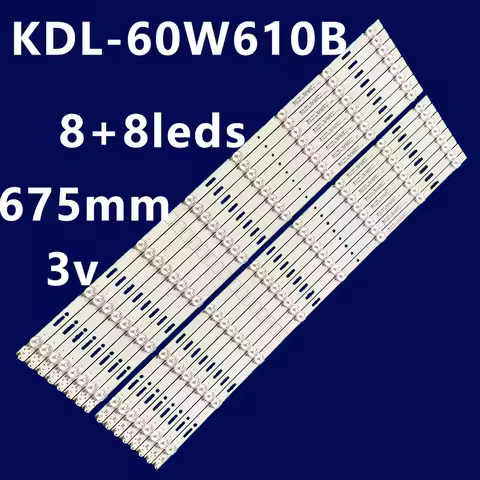 Kit 16pcs LED bar For KDL-60W610B KDL-60W605B KDL-60W630B KDL-60WM15B KDL-60W600B 2014SONY 60A 60B P