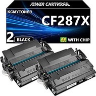 2 Pack 87X CF287X Black Toner Cartridge Compatible Replacement for HP 87X CF287X 87A CF287A Toner fo