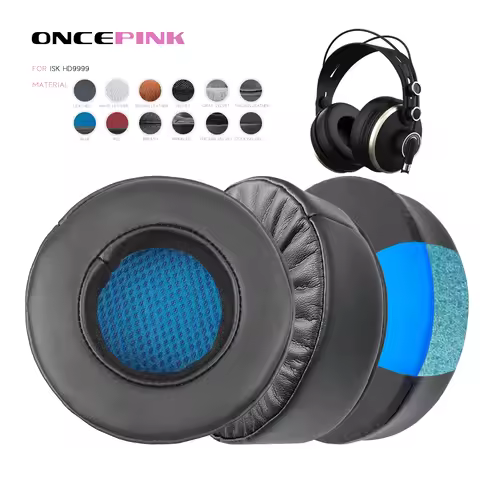 Oncepink Replacement Ear Pads for ISK HD9999 Headphone Thicken Cushion Earmuffs Ear Cover