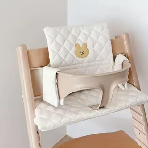 Cute Baby High Chair Cushion Bunny Bear Baby Back Cushion Baby Sitting More Comfortable Dining Chair