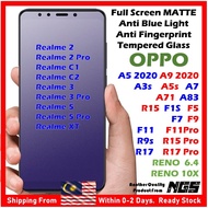Blue Light MATTE Tempered Glass OPPO A3s A5s A7 A71 A83 A5/A9 2020 F1s F5 F7 F9 F11/Pro R9s R15/R17P