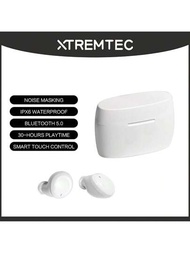 Xtremtec Xt100降噪無線耳塞,防汗立體聲低音耳機,沉浸式聲音,30小時播放時間