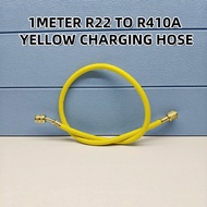 (1METER) R22 TO R410A YELLOW CHARGING HOSE TUBE (5/16") CHECK GAS PRESSURE AIRCOND REFRIGERANT MANIF