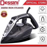 DESSINI ITALY 2600W Electric Ceramic Soleplate Garment Steam Iron Sprayer Steamer Clothes Brush / Se