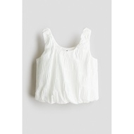 HM ชุดเดรสเด็ก Bubble Yarn เสื้อกล้ามเด็กผู้หญิง โพลีเอสเตอร์ ผ้าวิสโคส ผสมผสานสบายระบายอากาศได้ดีให