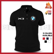 NEW X-Polo Baju Sulam BMW X3 X 3 Cotton Polo T-Shirt Motorsport Polo T Shirt Casual Polo T Shirt Cot