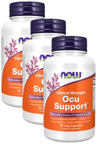 NOW Supplements, Ocu Support™with FloraGLO® Lutein, plus Vitamins A, C and E, 90 Veg Capsules (Pack 