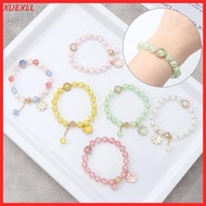 XUEXII Korean Daisy Bracelet, Elastic Lucky Bohemian Bracelet,  Multicolor Crystal Beaded Bracelet B