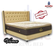 Set Dipan + Kasur Spring Bed Vivace Olympic. 160x200 - 180x200. Bergaransi. Pocketed Spring. Tempat Tidur Eksklusif Untuk Anda