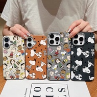 Cute Snoopy Peanut Charlie PU Leather Case for Samsung Galaxy S25 Ultra S25 Plus M17 F17 M07 F07 F56
