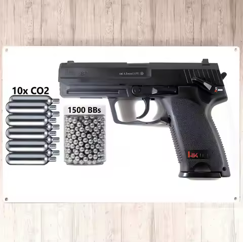 USP Semi-automatic Pistol - Full-Auto Blowback .177 Co2 BB Air Pistol Wall Decor- 310 Fps Accessorie