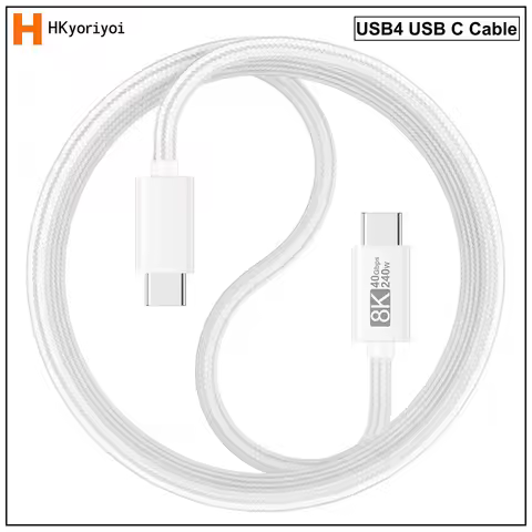 USB4 USB C Monitor Cable Data 40Gbps For Thunderbolt 4/3 8K/Dual 4K 240W Fast Charging For iPhone 17