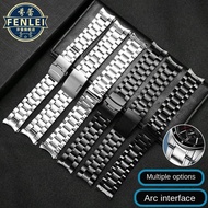 For Seiko Timex Citizen Casio Longines Curved Stainless Steel Strap Men 18 20Mm 22Mm High Quality Watchband Watch Chain Bracelet