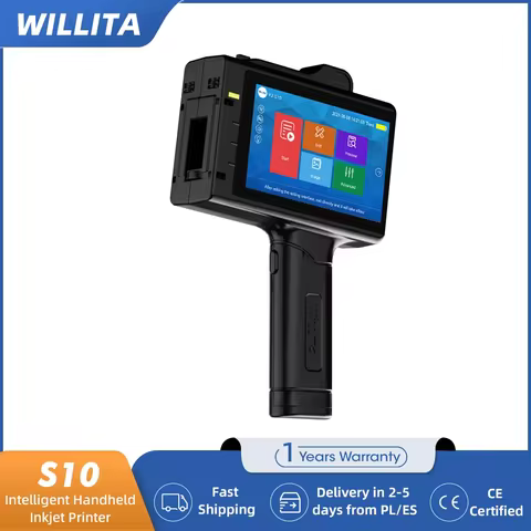 WILLITA S10 25.4mm Multi-languages Printer Text QR Barcode Batch Number Logo Date Label Printer Hand