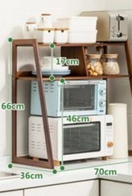 桌上置物架微波爐收納（梯形款茶色）