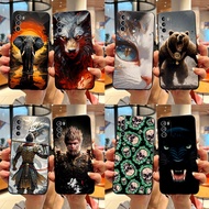 For Motorola Moto G52 / Moto G82 5G Case Cover Soft Silicone Black Myth Wukong Painted Phone Casing