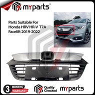 Honda HRV HR-V Facelift T7A 2019-2022 (Chrome Top) Front Radiator Main Grille Grill Sarong Depan