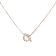 HERMES 18K玫瑰金Finesse Pendant鑽石項鍊