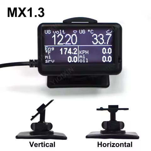 MX1.3 UltraGauge Transmission Temperature Auto Car Scanner Gauges Calculator MX v1.3 & EM OBD2 Read 
