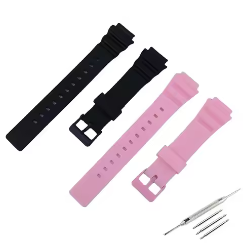 18mm Men's Resin watch strap accessories compatible with Casio MRW-200H MRW-S300H w-218 Rubber Watch