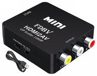 FDBV HDMI to RCA Converter, HDMI to AV 3RCA CVBs Composite Video Audio Converter Adapter, Supports P