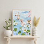 【繪畫創作】肌理刮刀-好運蓮蓮