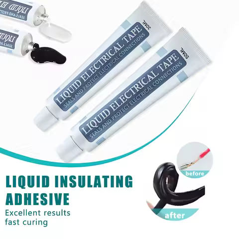 30/50ml Liquid Insulating Tape Waterproof Repair Rubber Fast Drying Fix Line Glue Liquid Insulation 
