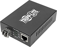 Tripp Lite Multimode Fiber Optic to RJ45 Ethernet, PoE+ 48 VDC, 10/100/1000 Mbps, LC Connectors, 850