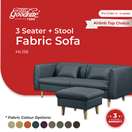 [LIMITED DEAL]Goodnite ML158 Fabric Sofa 3 Seater / 2 Seater / 2+3 Seater / 3 Seater + Stool More Color Option+ 3 Years Warranty