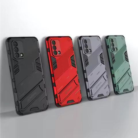 For OPPO A74 4G Case Punk Stlye TPU Rubber Armor Bracket Cover For OPPO A74 4G Cover for OPPO A74 5G
