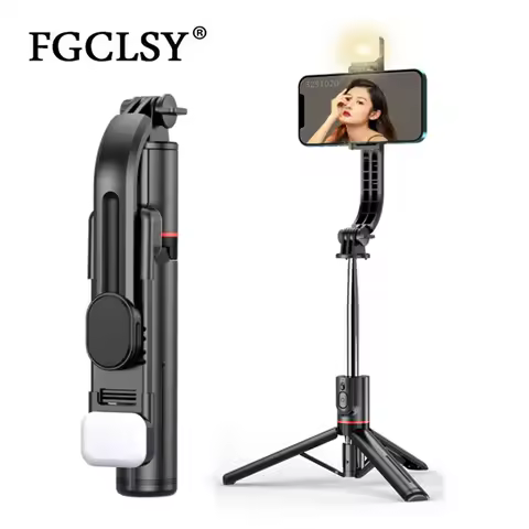 FGCLSY 2024 NEW Wireless Foldable Bluetooth Selfie Stick Tripod Portable with Bluetooth Shutter Fill
