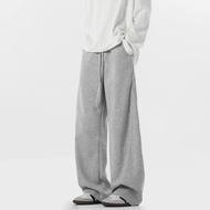 Crush Fashion Mens Pants Sporty Relaxed Trendy Brand Loose Drawstring Gray Fashion