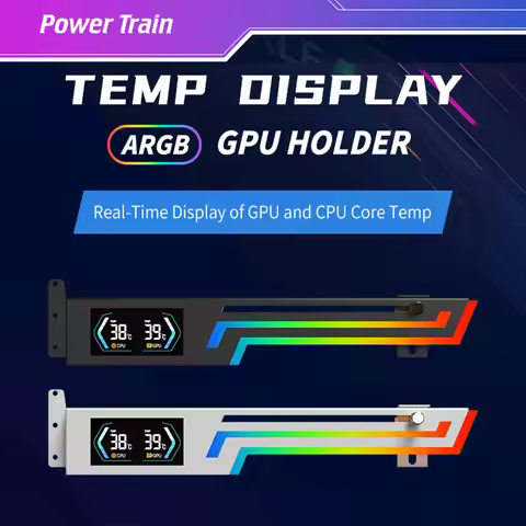Power Train Z-X6 Temperature display Graphics Card Bracket 5V 3PIN ARGB AURA SYNC Graphics Card VGA 
