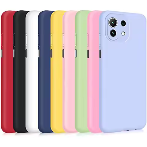 Candy Shockproof Silicon Case for Xiaomi Mi 11 Lite Mi11 lite NE 5G Matte Soft Back Cover 4G 5G Comp
