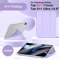 For 2025 Samsung Galaxy Tab S11 Ultra 14.6 " SM-X930/SM-X936 Case Smart Fold Acrylic Clear Stand Cov