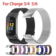 Magnetic Milanese Loop Wrist Strap Bracelet Stainless Steel Band Adjustable Closure for Fitbit Charge 3/4 5/6 Watch Band
