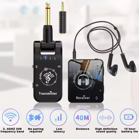 Wireless in Ear Monitor System Rechargeable Transmitter Receiver Wireless IEM System for Studio Band