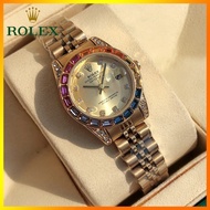 ROLEXS_Color Diamond Series Classic Fashion Women's Watch 904L Stainless Steel Waterproof Watch