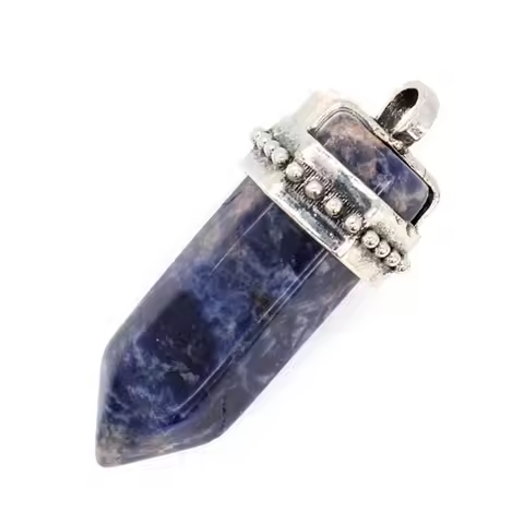 Crystal Hexagon Prism Stone Pendants For Women Necklace DIY Natural Amethyst Rose Quartz Agate Gemst