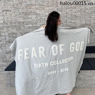 FEAR OF GOD FOG Season 6 Black Gray Big LOGO Blanket Cloak Shawl Cloak Carpet