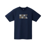 MONTBELL Wood Logo Men's Pear Skin Cotton Sports Tee - Navy