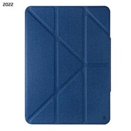 JTLEGEND iPad Air 10.9吋布紋皮套-藍 AR10.9磁扣藍22