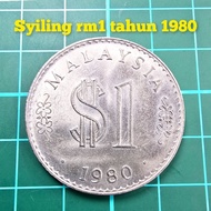 (B87) syiling $1 duit syiling rm1 lama duit kertas lama tabung duit syiling duit Malaysia lama baran
