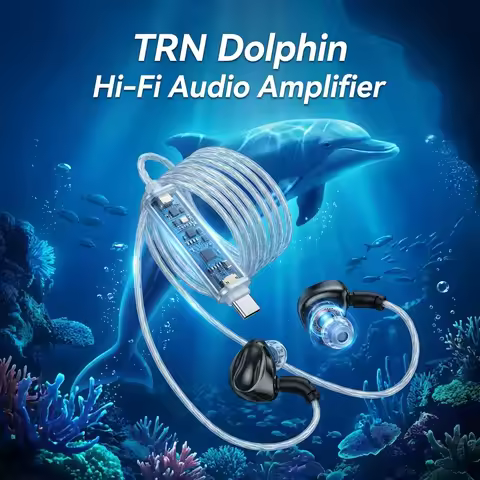 TRN Dolphin HIFI IEM In Ear Earphone LCP Diaphragm 10mm Dual Magnetic Ciruit Dynmic Driver Replaceab