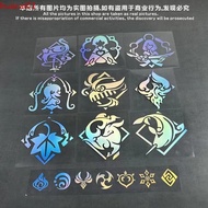 Yuanshen Seven Elements Load Reading Strip Sticker Game Character Life Coordinate Icon Car Luggage C