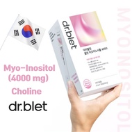 Dr. Blet Choline Myo-Inositol 4000 30p Supplement for PCOS & Hormonal Balance - High-Potency Inosito
