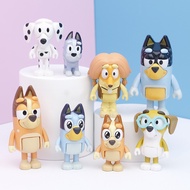 Bluey And Bingo Family Series Anime Action Figure Model Cartoon Mini PVC Dolls Ornaments Children Bi