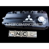 PROTON WIRA MITSUBISHI 4G92 4G93 SOHC CNC INNOVATIONS BILLET ENGINE VALVE COVER SET ANODIZED BLACK