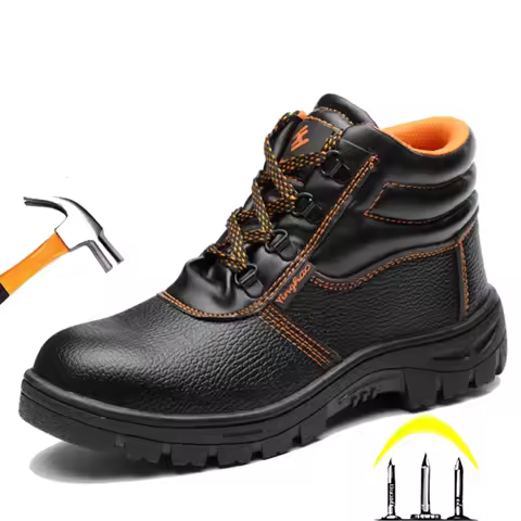 Breathable Light Safety Shoes Men Steel Toe Anti-smash Safety Shoes for Men Comfortable Work Safety 